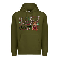 Army Green little miss christmas Premium Hoodie - CowhideDigitalArt