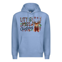 Colony Blue little miss christmas Premium Hoodie - CowhideDigitalArt