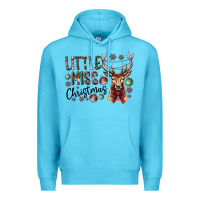 Ocean Blue little miss christmas Premium Hoodie - CowhideDigitalArt