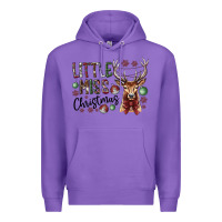 Purple little miss christmas Premium Hoodie - CowhideDigitalArt