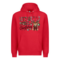 Red little miss christmas Premium Hoodie - CowhideDigitalArt