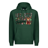 Sports Green little miss christmas Premium Hoodie - CowhideDigitalArt