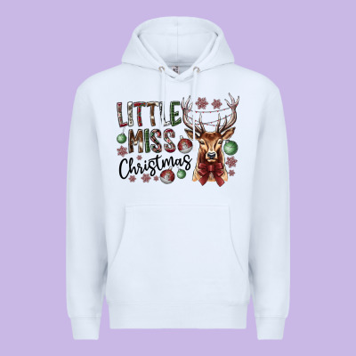 Little Miss Christmas Premium Hoodie Designed By Cowhidedigitalart