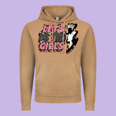 Let's Do This Girls Soccer Vintage Hoodie Designed By Fadigitalartstudio