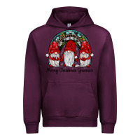 Mauve Wine merry Christmas Gnomes Rainbow Urban Hoodie - JahusDesignShop