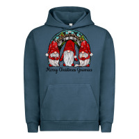 Pigment Midnight Navy merry Christmas Gnomes Rainbow Urban Hoodie - JahusDesignShop