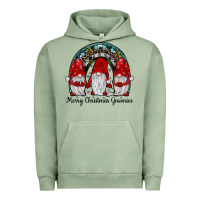 Pigment Oil Green merry Christmas Gnomes Rainbow Urban Hoodie - JahusDesignShop