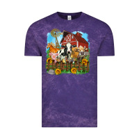 Cloud Purple farm life olivia Vintage Tee - OliviaCreatesArt