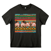 Asphalt western serape pigs Heavy Core Tee - RanaPortraitStore