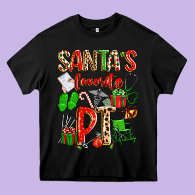 Santa's Favorite Pt Heavy Core Tee Designed By Texasbilliewilder