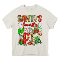 Cream santa's favorite pt Heavy Core Tee - texasbilliewilder