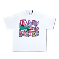 White Easter Day Rollin into Easter toddler car Urban Heavy Tee - OliviaCreatesArt