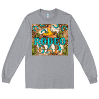 Heather Grey Western Rodeo Dad Tumbler Long Sleeve Tee - BundleAndBundleShop