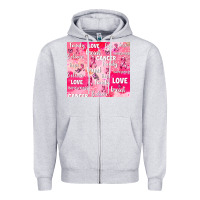 Heather Grey breast cancer awareness pink Zipper Hoodie - AdoDesignShop