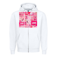 White breast cancer awareness pink Zipper Hoodie - AdoDesignShop