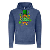 Vintage Denim lucky dude St. Patricks Day Vintage Hoodie - FaDigitalArtStudio
