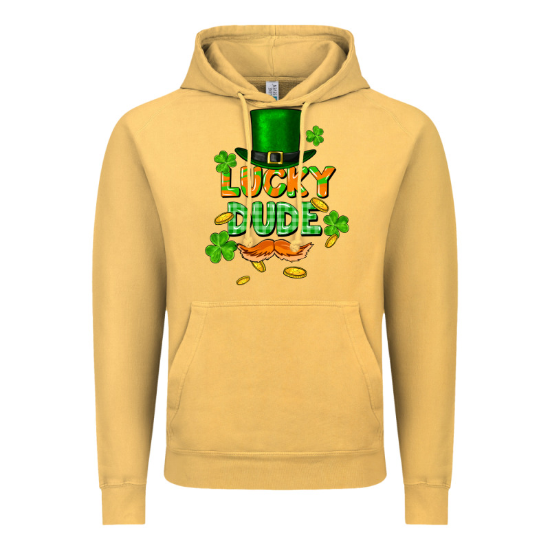 Lucky Dude St. Patricks Day Vintage Hoodie by FaDigitalArtStudio | Teevron