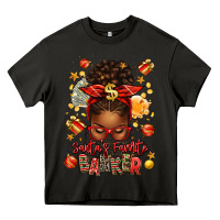 Asphalt santa favorite banker afro messy bun Heavy Core Tee - texasbilliewilder