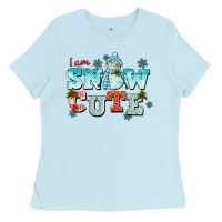 Baby Blue i am snow cute Ladies Tee - CowGirlArtShop