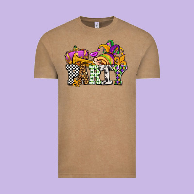 Mardi Gras  Party Olivia Vintage Tee Designed By Oliviacreatesart