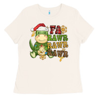 Bone watercolor t rex fa rawr rawr rawr christmas Ladies Tee - CowGirlArtShop