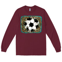 Burgundy glitter football leopard Long Sleeve Tee - RanaPortraitStore