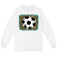 White glitter football leopard Long Sleeve Tee - RanaPortraitStore