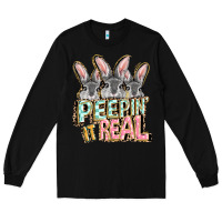 Black peepin' it real easter day Long Sleeve Tee - FaDigitalArtStudio