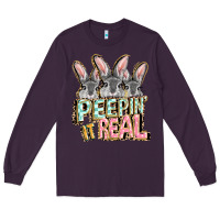Plum peepin' it real easter day Long Sleeve Tee - FaDigitalArtStudio
