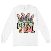 White peepin' it real easter day Long Sleeve Tee - FaDigitalArtStudio