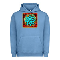 Pigment Pebble Blue gemstone cactus christmas coaster Urban Hoodie - JahusDesignShop