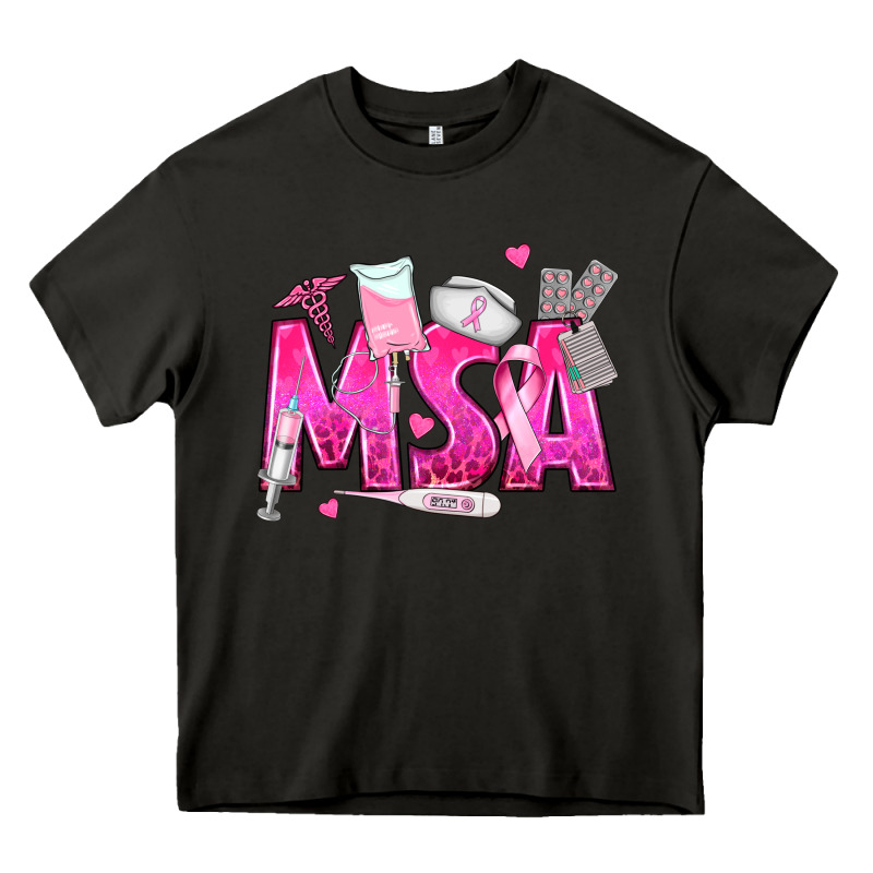 Breast Cancer Msa Medical Support Assistant Heavy Core Tee by texasbilliewilder | Teevron