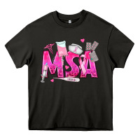 Asphalt breast cancer msa medical support assistant Heavy Core Tee - texasbilliewilder