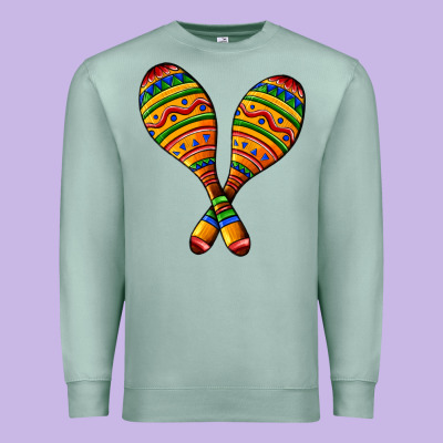 Mexican Maracas Premium Sweatshirt Designed By Adodesignshop