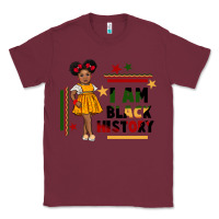Burgundy i am black history black girl peekaboo juneteenth Classic Tee - CowGirlArtShop