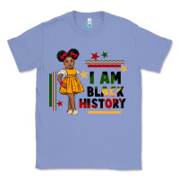 Colony Blue i am black history black girl peekaboo juneteenth Classic Tee - CowGirlArtShop