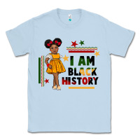 Dusty Blue i am black history black girl peekaboo juneteenth Classic Tee - CowGirlArtShop