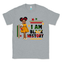 Heather Grey i am black history black girl peekaboo juneteenth Classic Tee - CowGirlArtShop