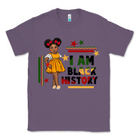 Lavender i am black history black girl peekaboo juneteenth Classic Tee - CowGirlArtShop