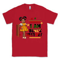 Red i am black history black girl peekaboo juneteenth Classic Tee - CowGirlArtShop