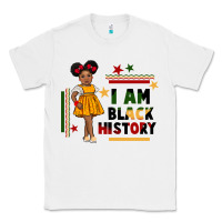White i am black history black girl peekaboo juneteenth Classic Tee - CowGirlArtShop