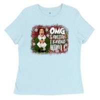 Baby Blue the elf omg santa Ladies Tee - CowGirlArtShop