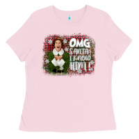 Bubblegum Pink the elf omg santa Ladies Tee - CowGirlArtShop