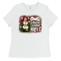 White the elf omg santa Ladies Tee - CowGirlArtShop