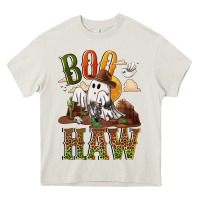 Cream Boo haw Heavy Core Tee - NancyCooperArtShop
