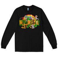 Black nurse st patricks Long Sleeve Tee - FaDigitalArtStudio