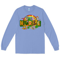 Colony Blue nurse st patricks Long Sleeve Tee - FaDigitalArtStudio