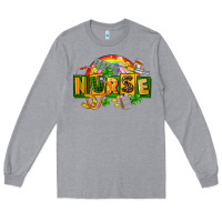 Heather Grey nurse st patricks Long Sleeve Tee - FaDigitalArtStudio