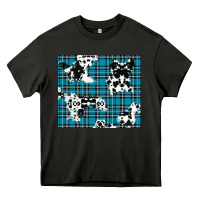 Asphalt winter plaid and cowhide pattern Heavy Core Tee - RanaPortraitStore