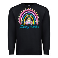 Black easter egg bunny rainbow Premium Sweatshirt - AdoDesignShop